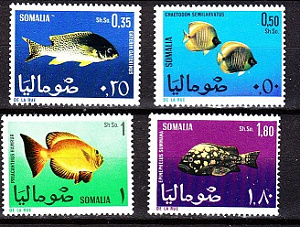 Сомали, 1967, Рыбы, 4 марки